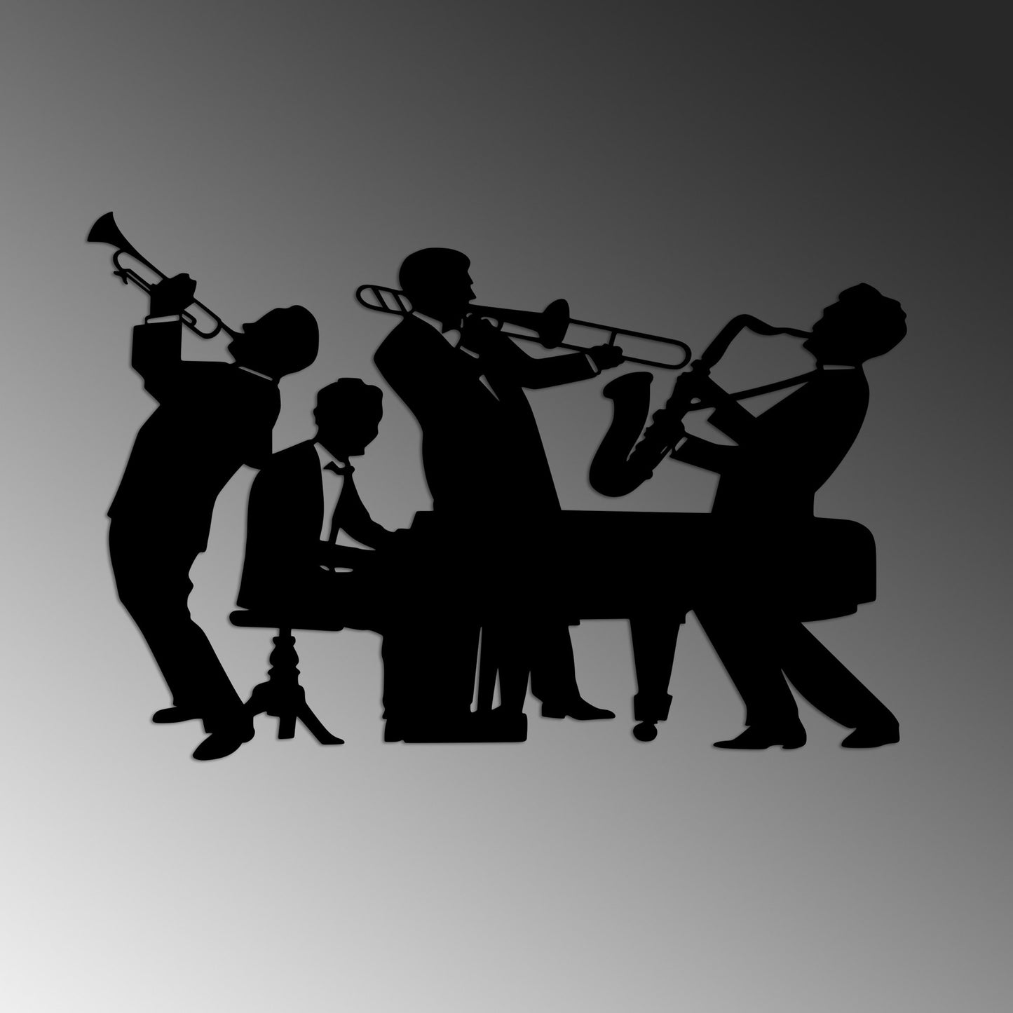Metalna zidna dekoracija, Musicians - L