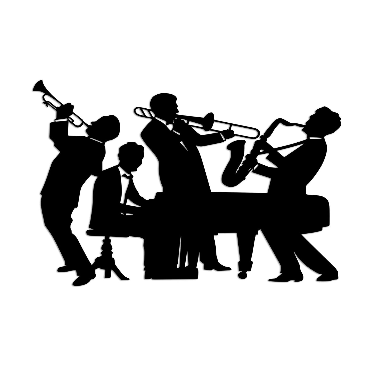 Metalna zidna dekoracija, Musicians - L