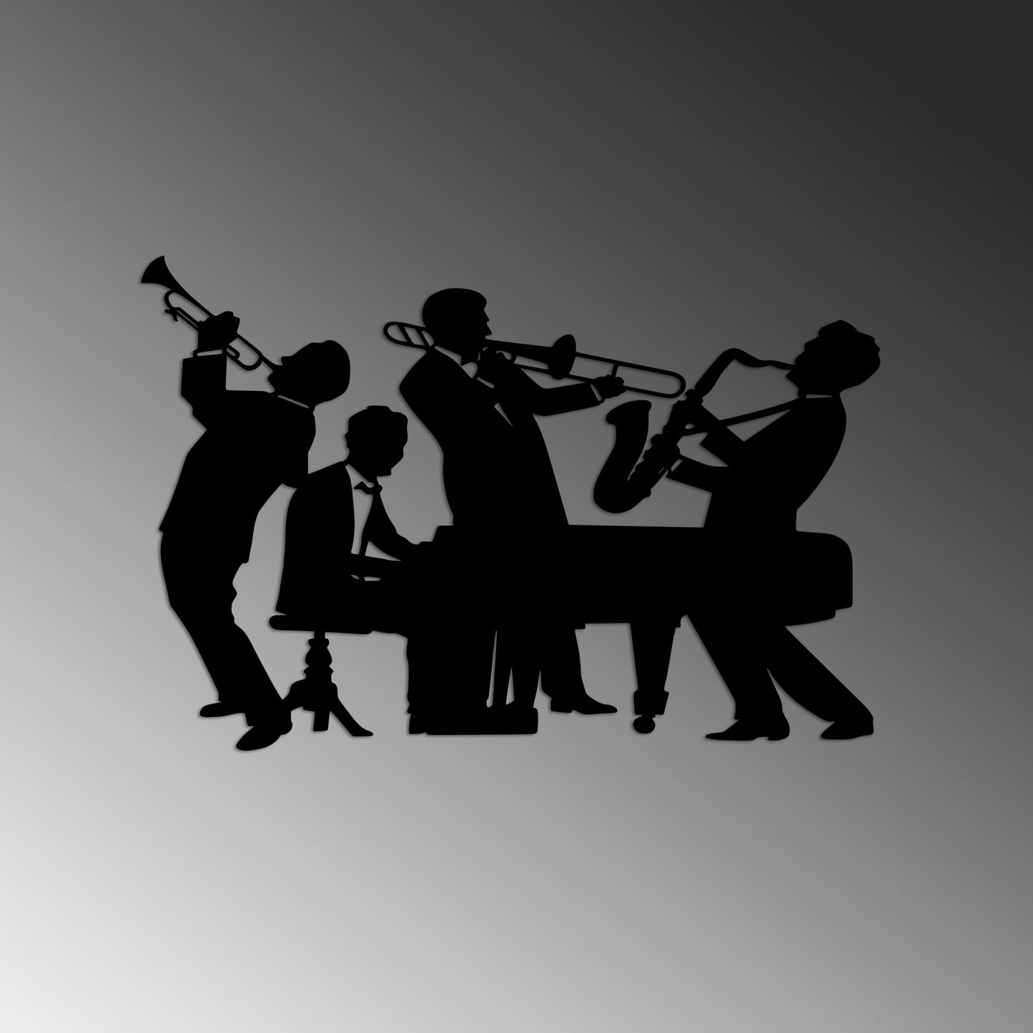Metalna zidna dekoracija, Musicians - M