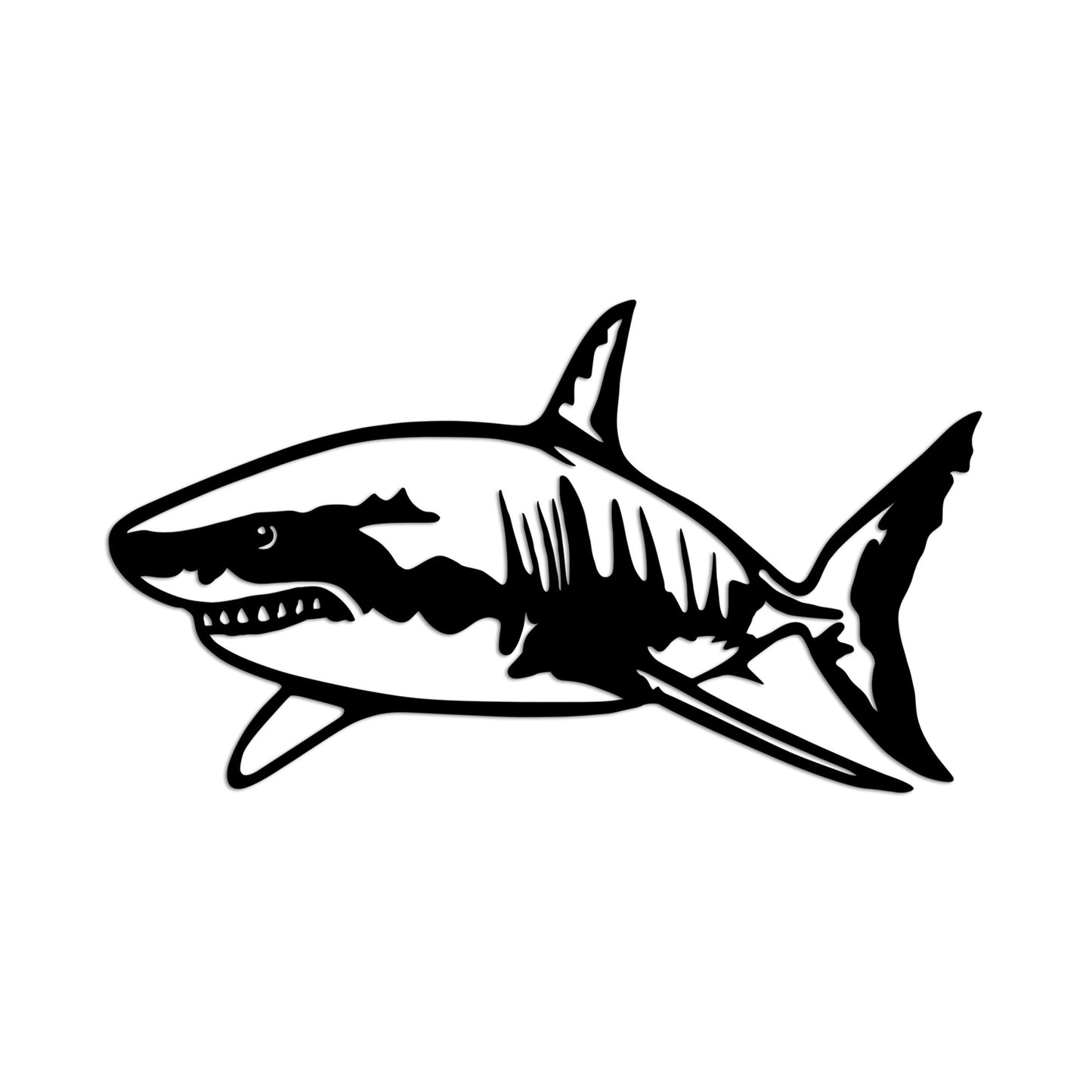 Metalna zidna dekoracija, Shark - L