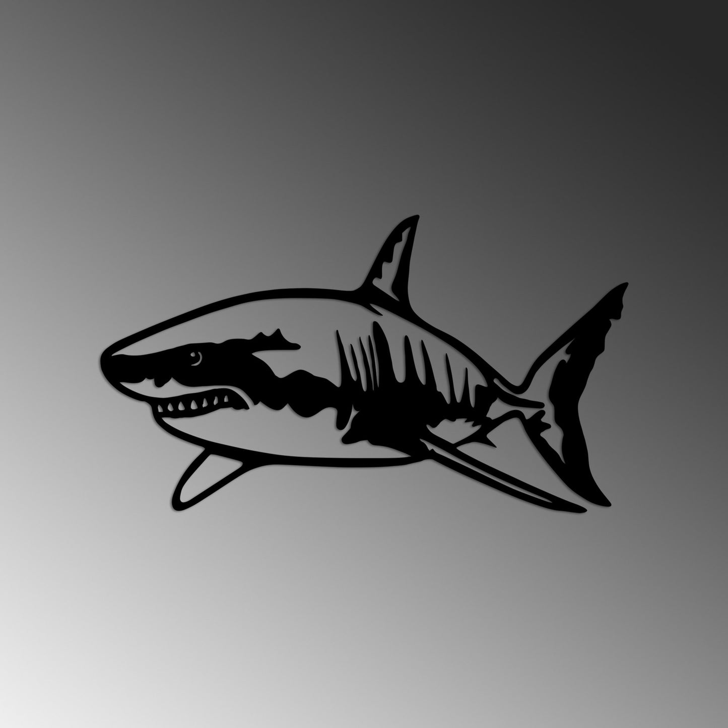 Metalna zidna dekoracija, Shark - M