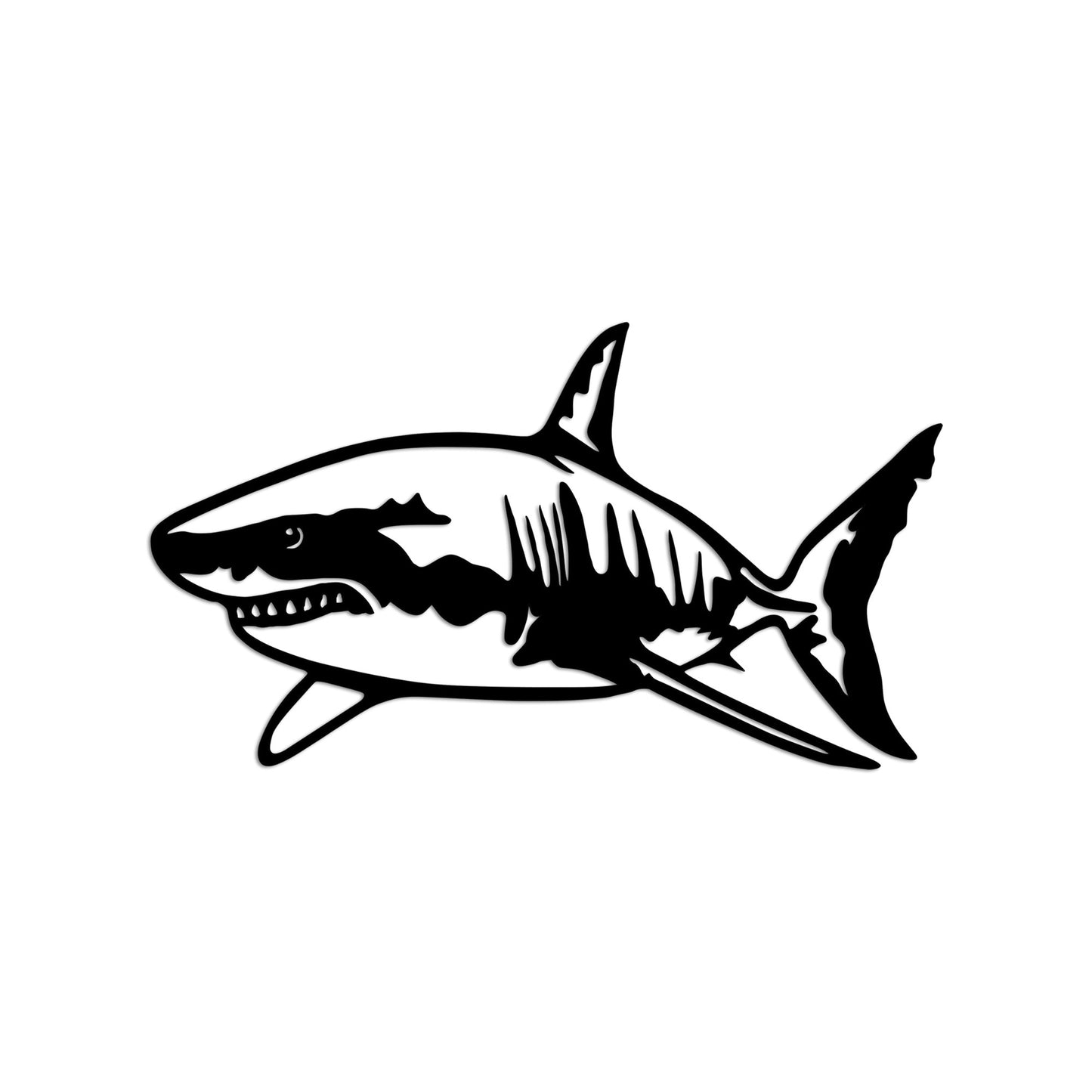 Metalna zidna dekoracija, Shark - M