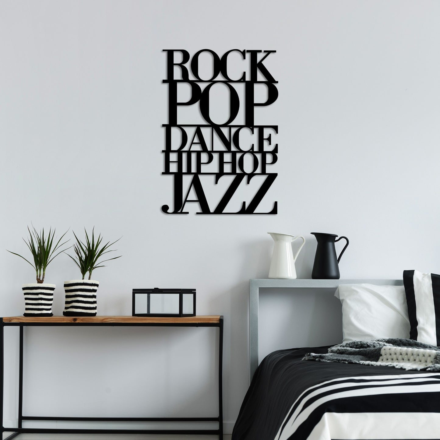Metalna zidna dekoracija, We Love Music - L