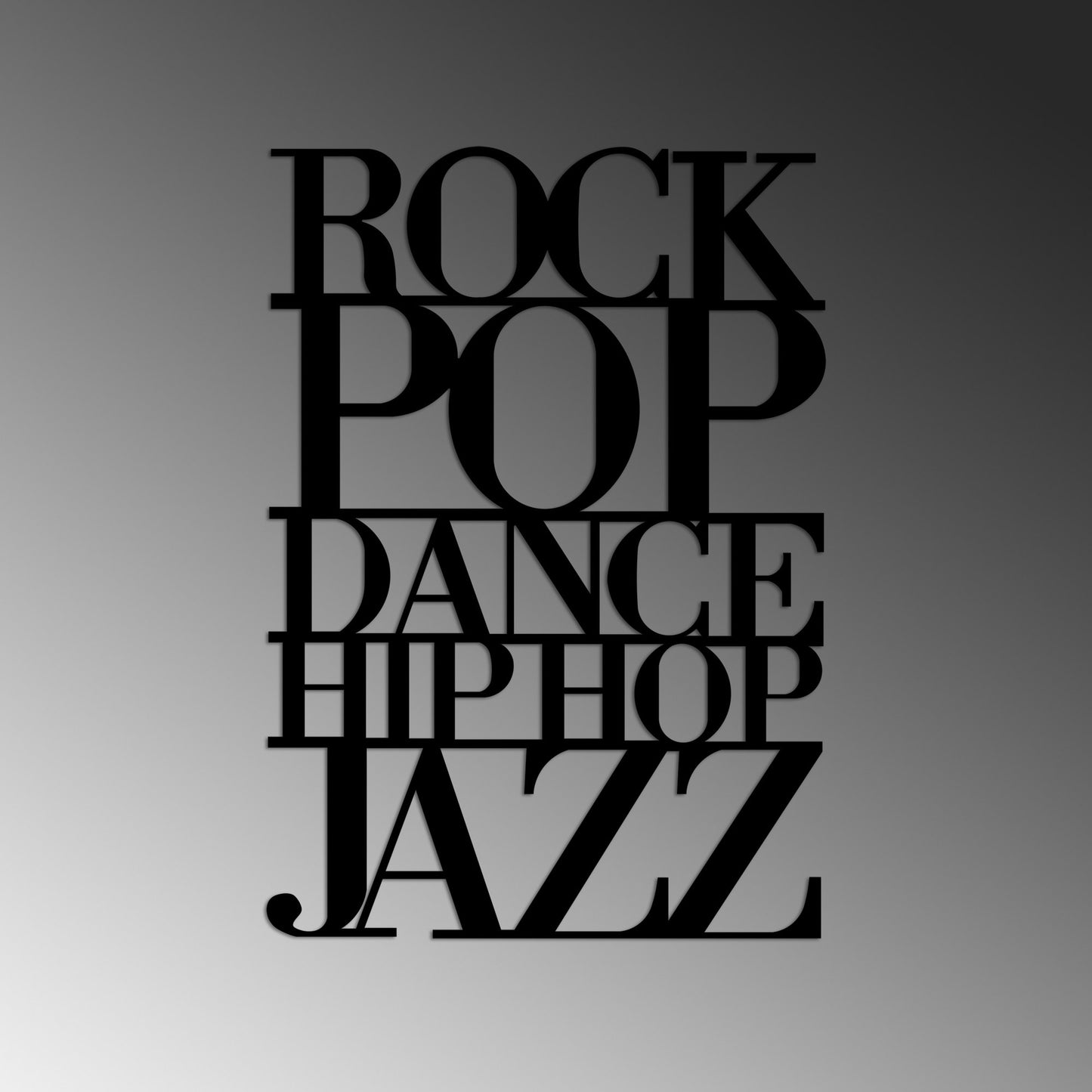 Metalna zidna dekoracija, We Love Music - L