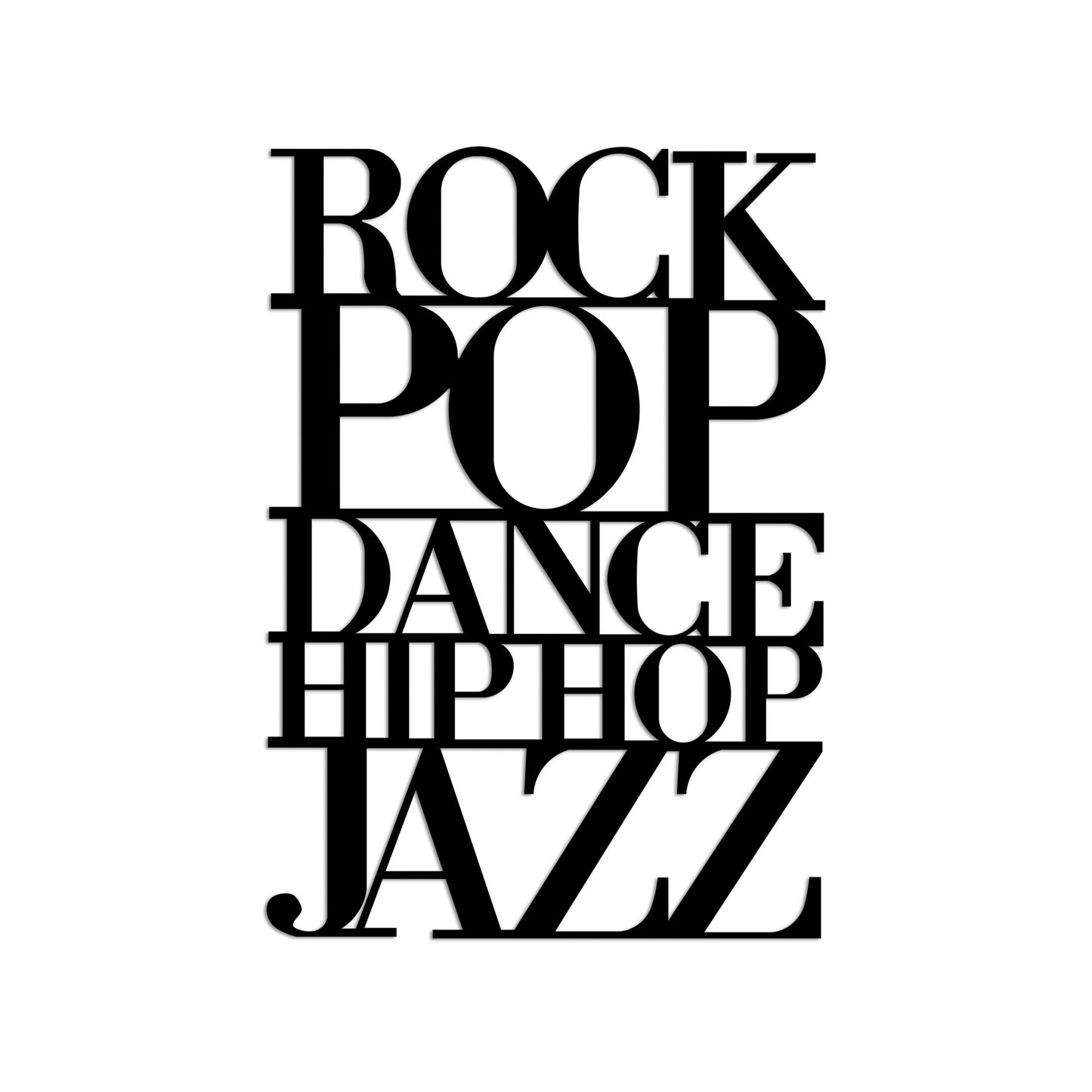 Metalna zidna dekoracija, We Love Music - L