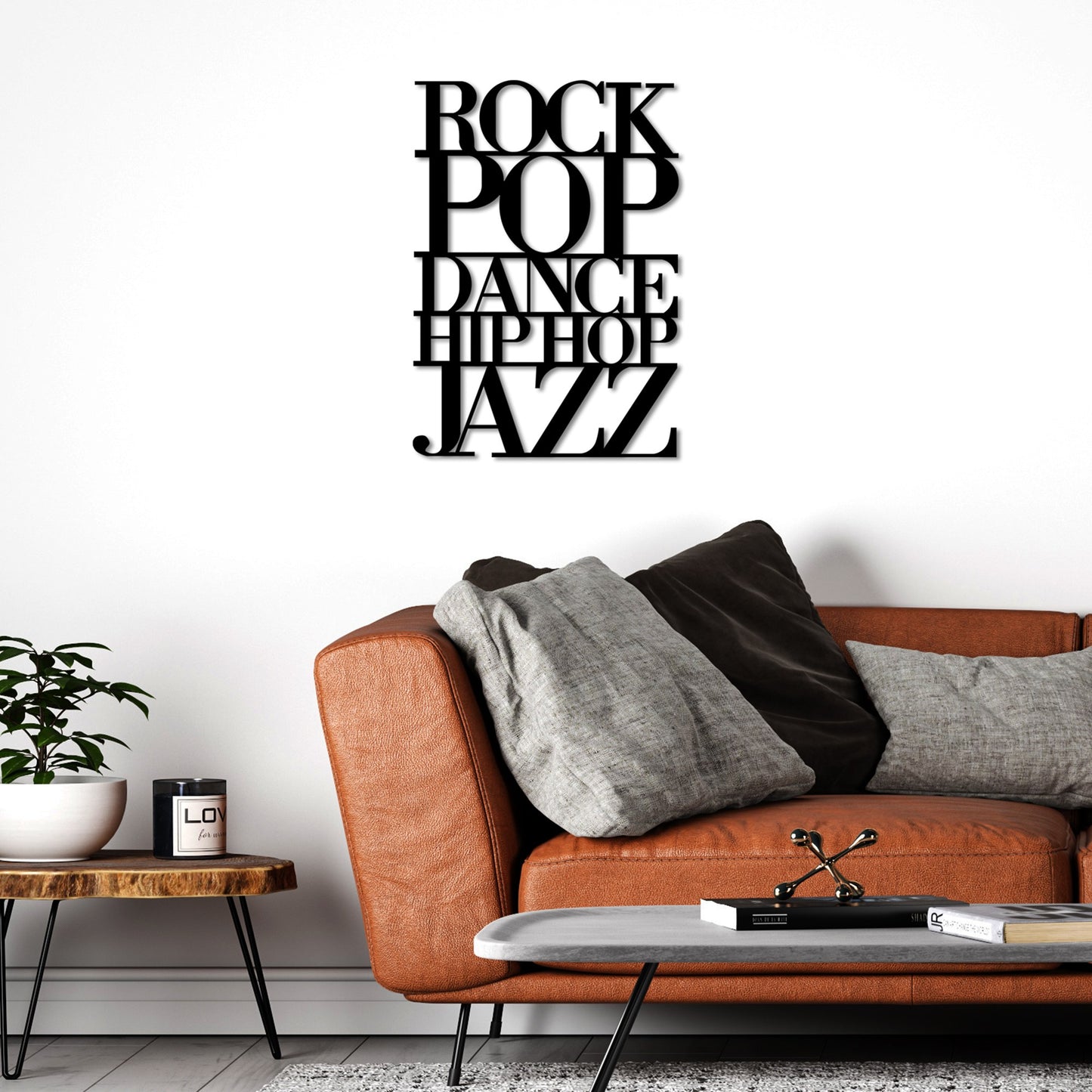 Metalna zidna dekoracija, We Love Music - M