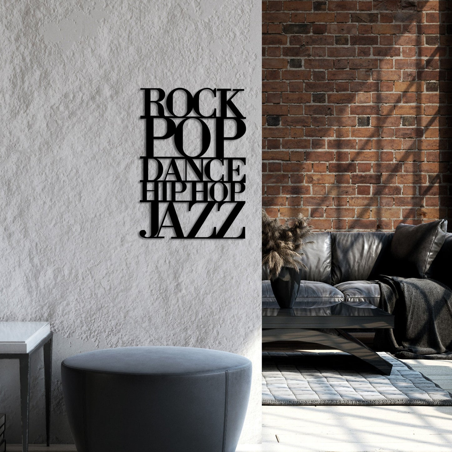 Metalna zidna dekoracija, We Love Music - M
