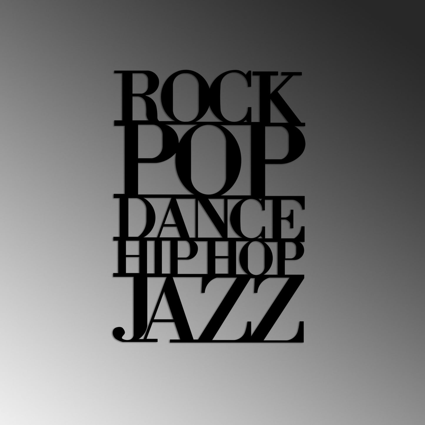 Metalna zidna dekoracija, We Love Music - M