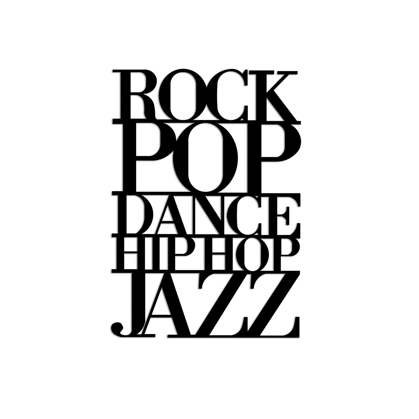 Metalna zidna dekoracija, We Love Music - M