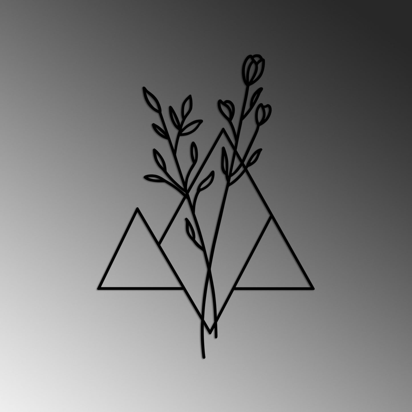 Metalna zidna dekoracija, Flower - M