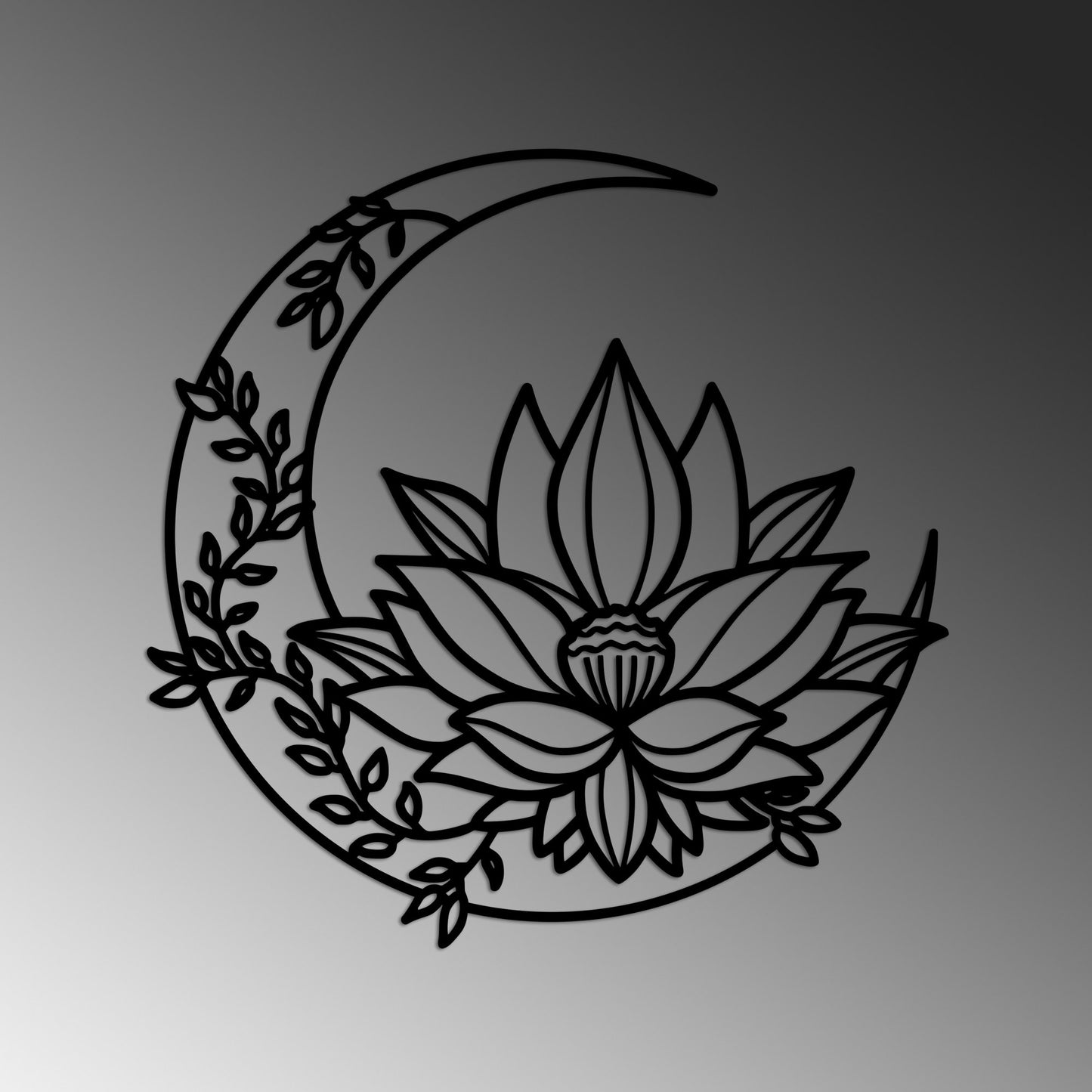 Metalna zidna dekoracija, Flower Moon - L