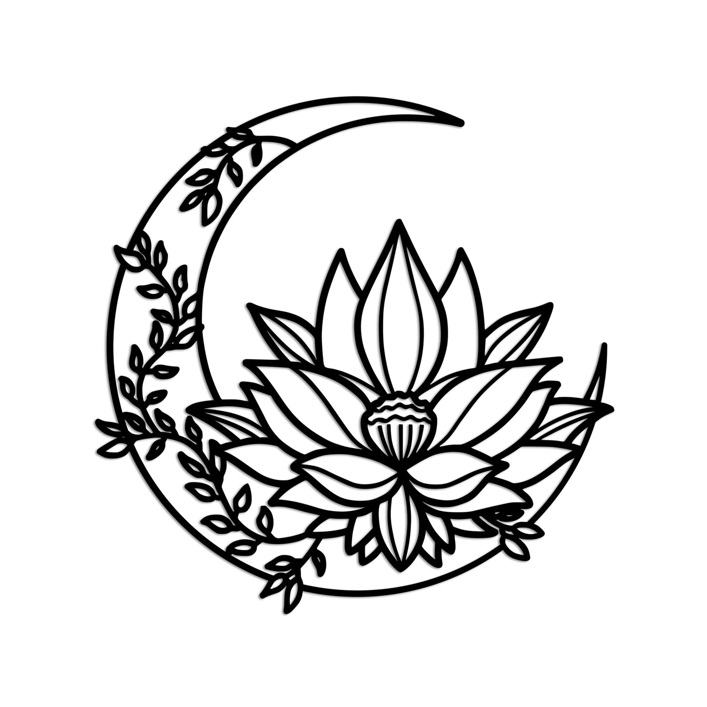 Metalna zidna dekoracija, Flower Moon - L