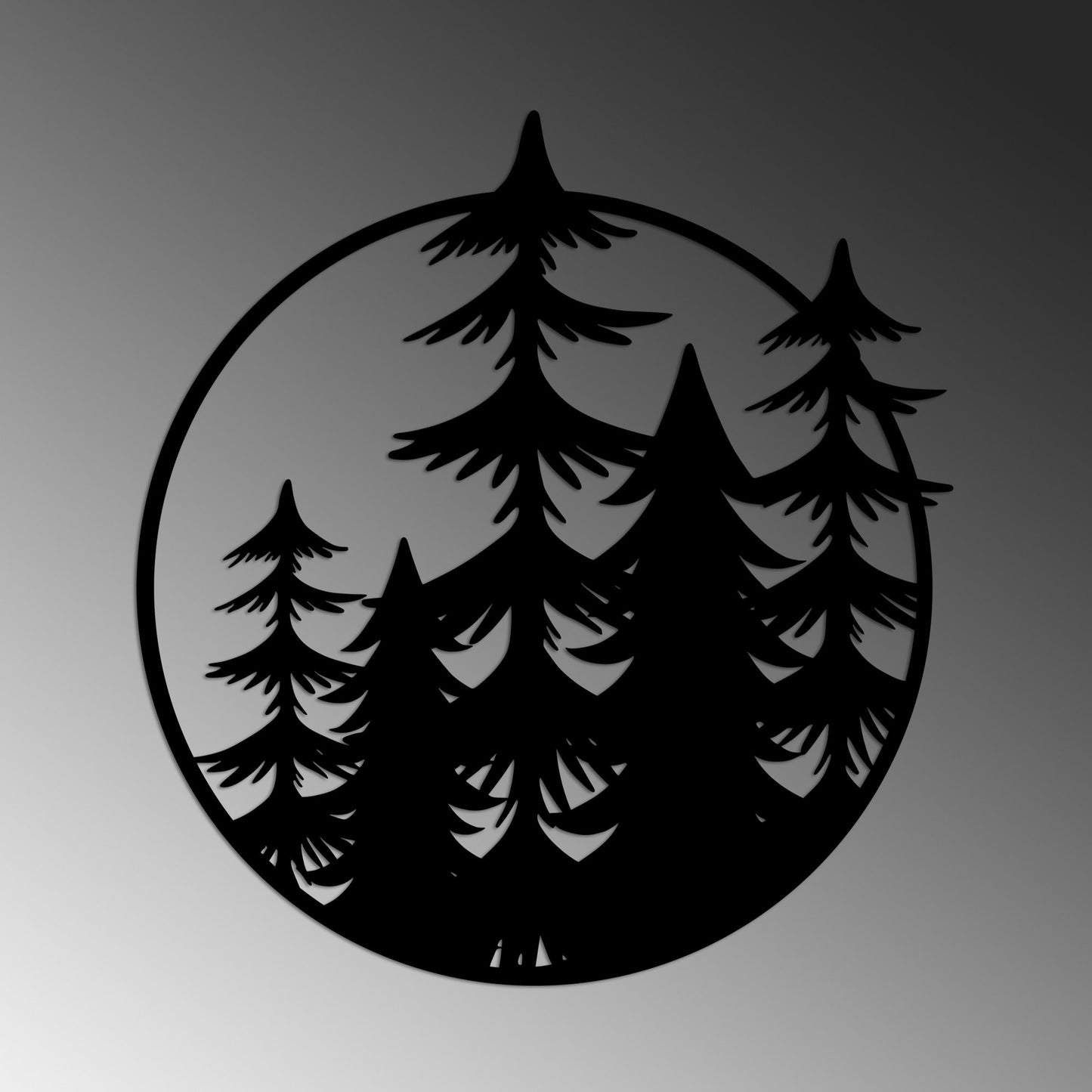 Metalna zidna dekoracija, Trees - L