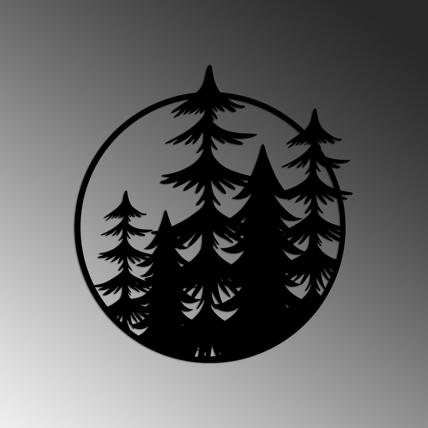 Metalna zidna dekoracija, Trees - M