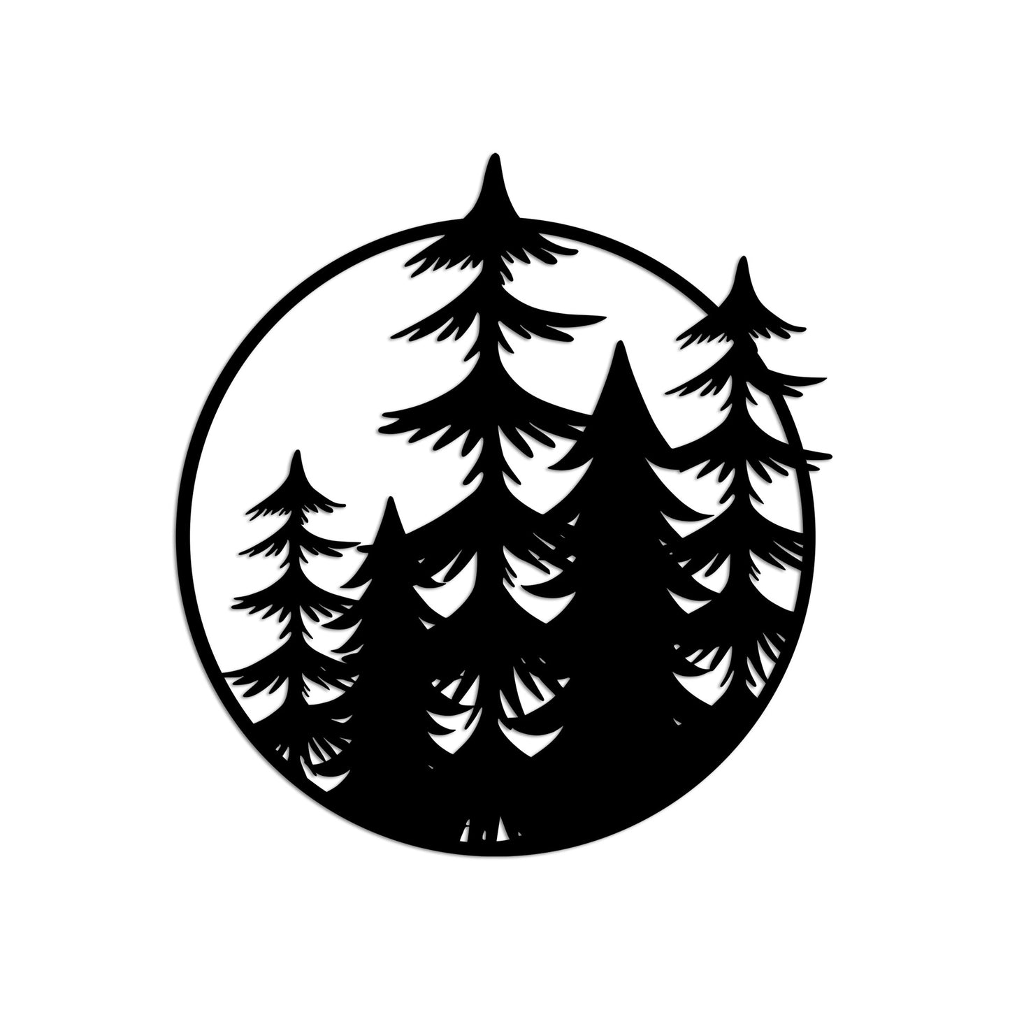 Metalna zidna dekoracija, Trees - M