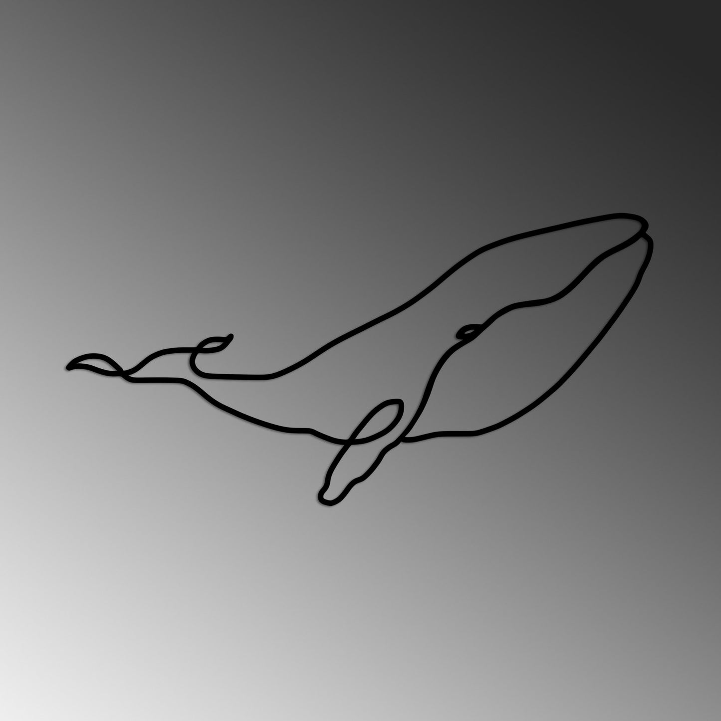 Metalna zidna dekoracija, Whale - M