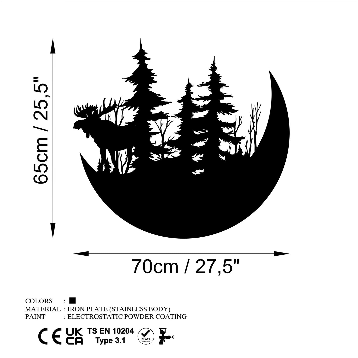Metalna zidna dekoracija, The Wild Nature 2 - L