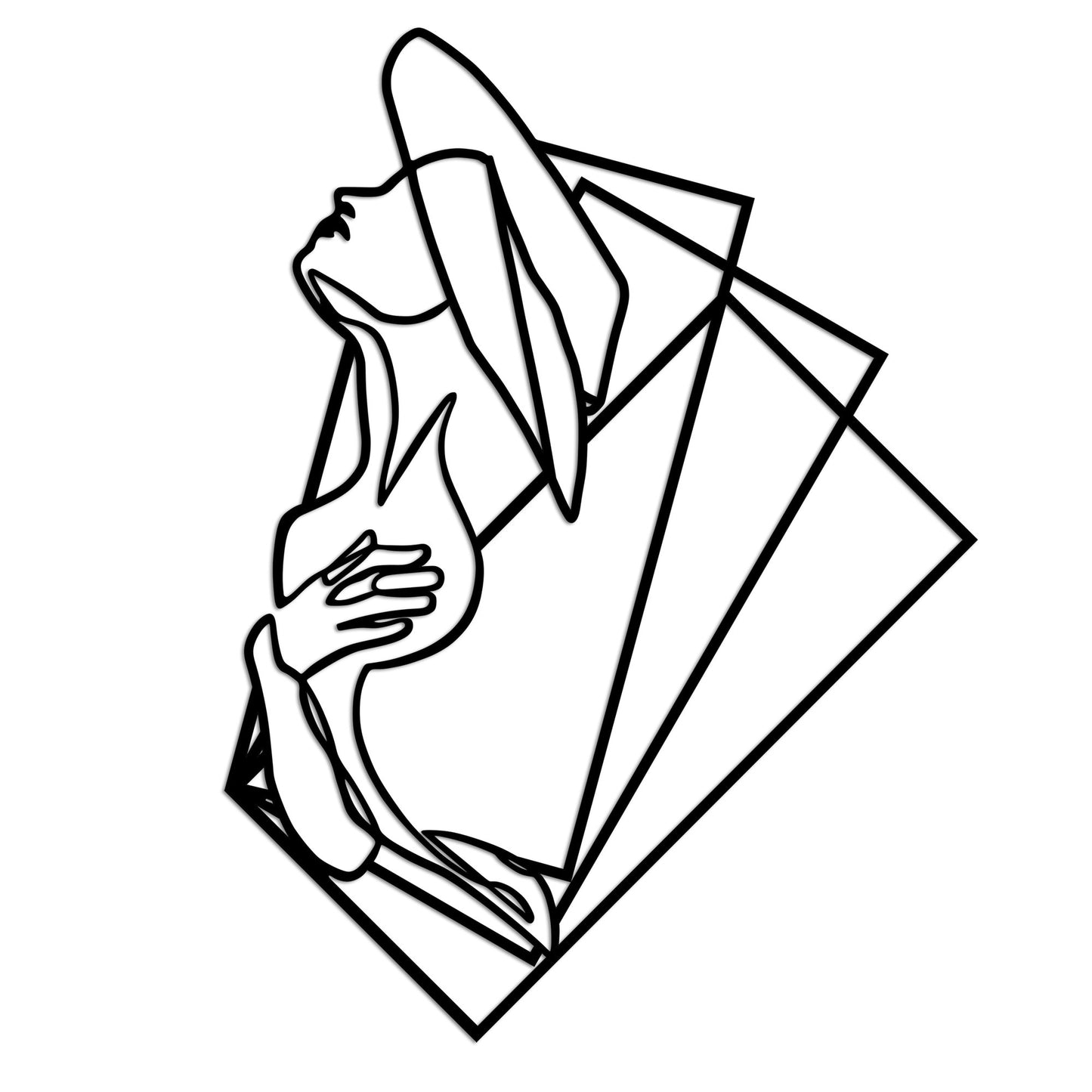 Metalna zidna dekoracija, Woman 1 - L