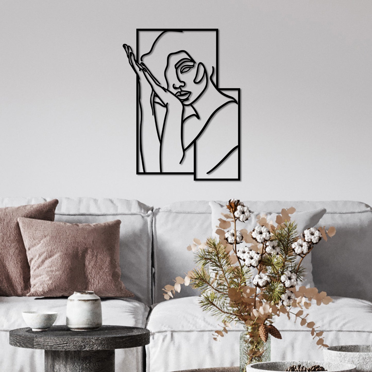 Metalna zidna dekoracija, Woman 2 - M