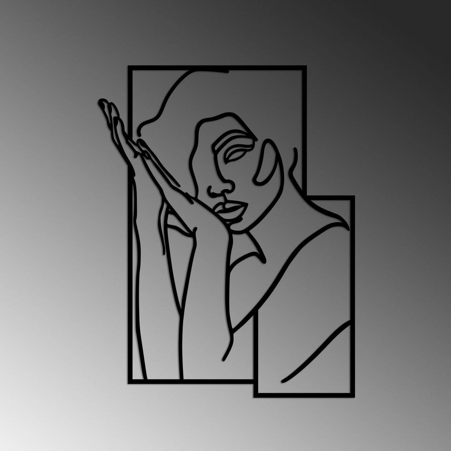 Metalna zidna dekoracija, Woman 2 - M