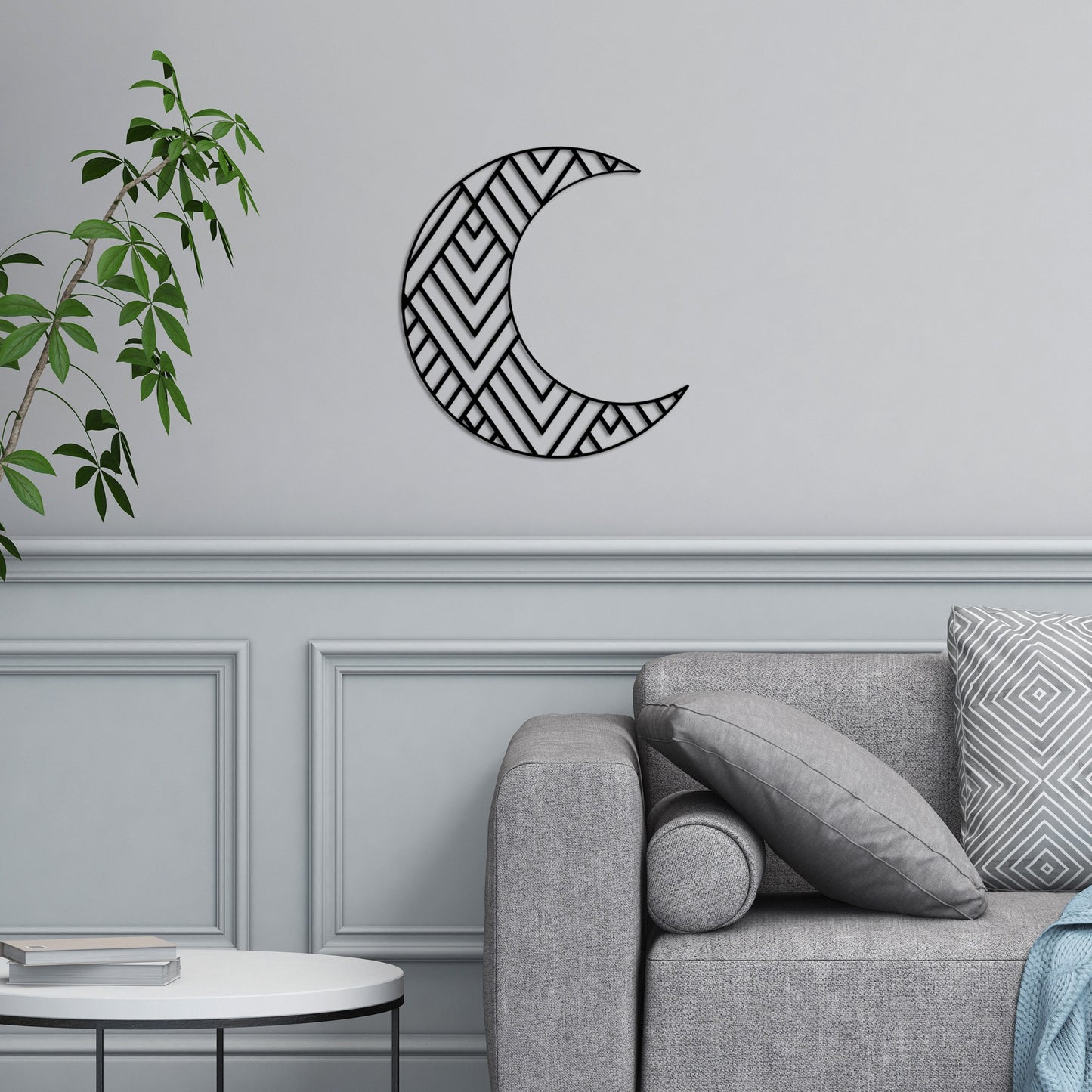 Metalna zidna dekoracija, Crescent 1