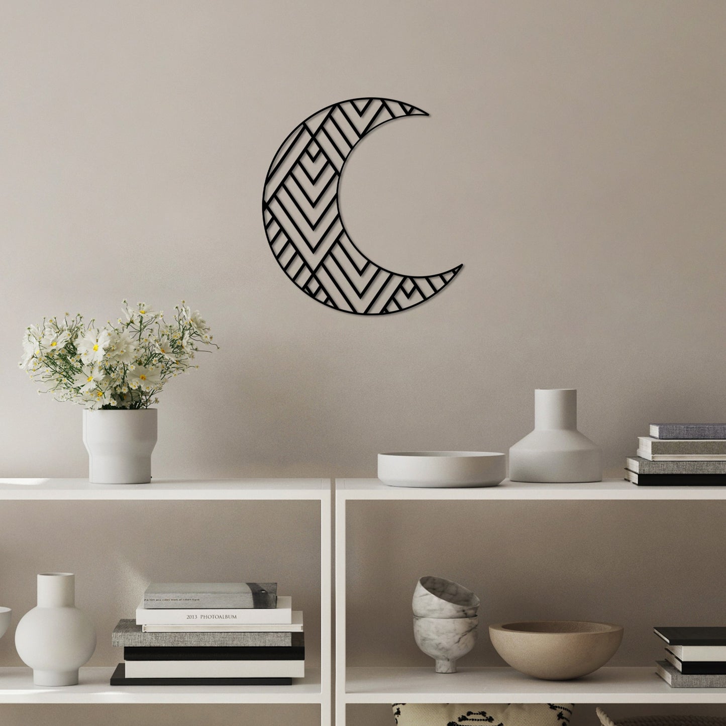 Metalna zidna dekoracija, Crescent 1