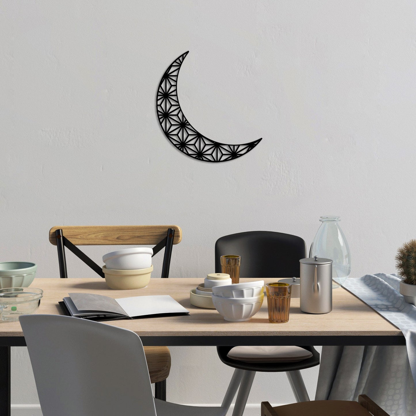 Metalna zidna dekoracija, Crescent 2
