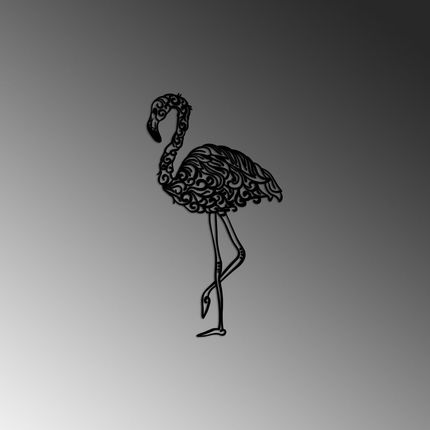 Metalna zidna dekoracija, Flamingo 18