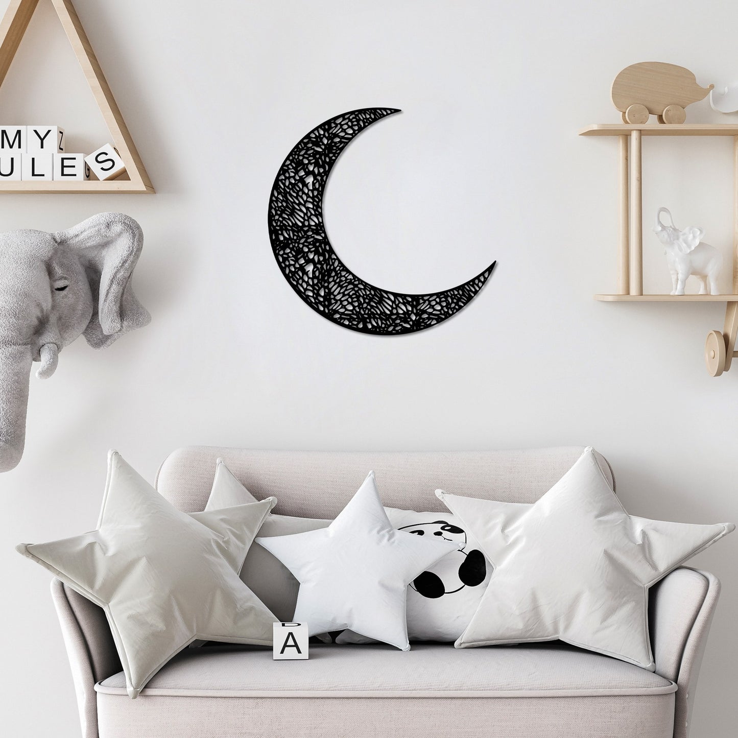 Metalna zidna dekoracija, Crescent 3