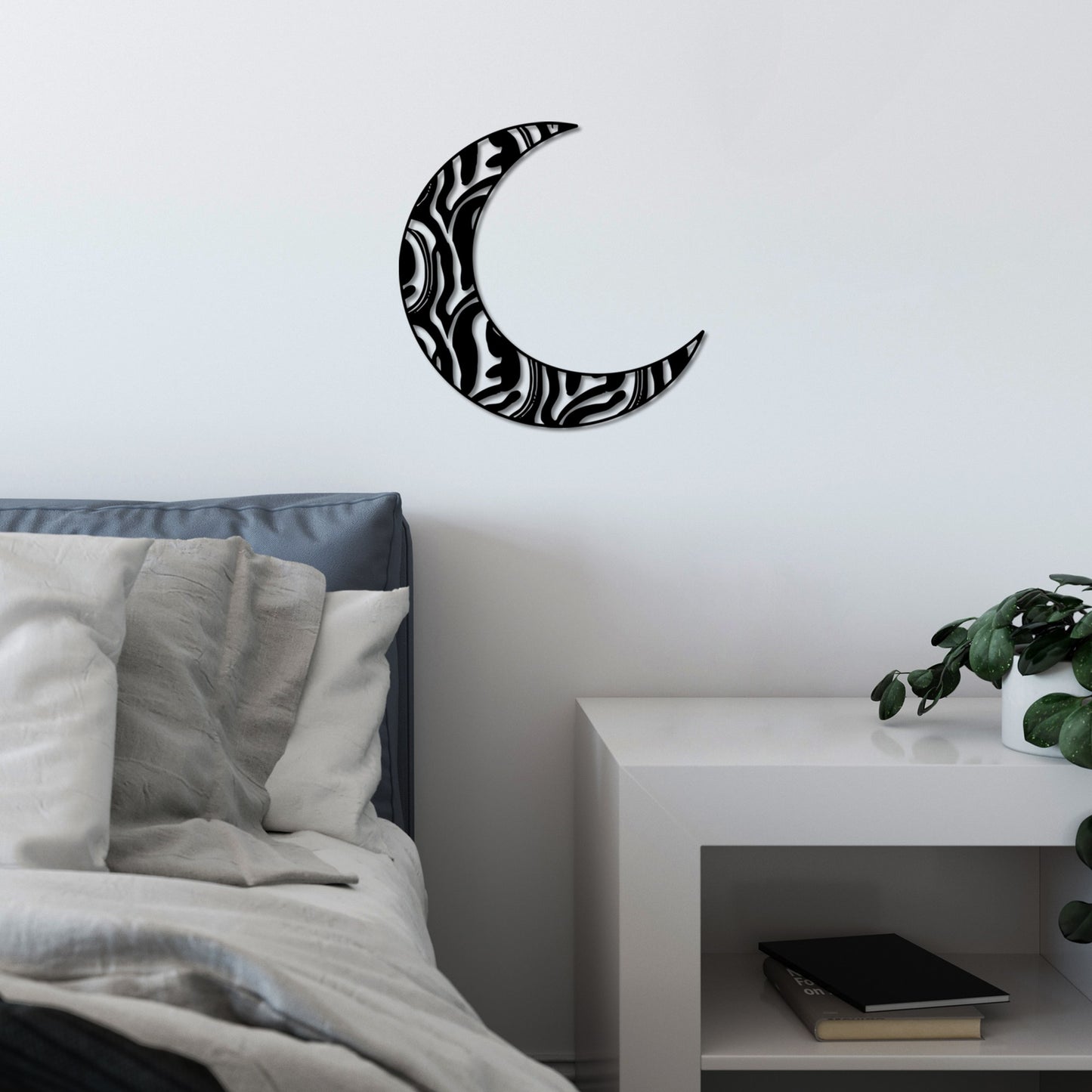 Metalna zidna dekoracija, Crescent 4