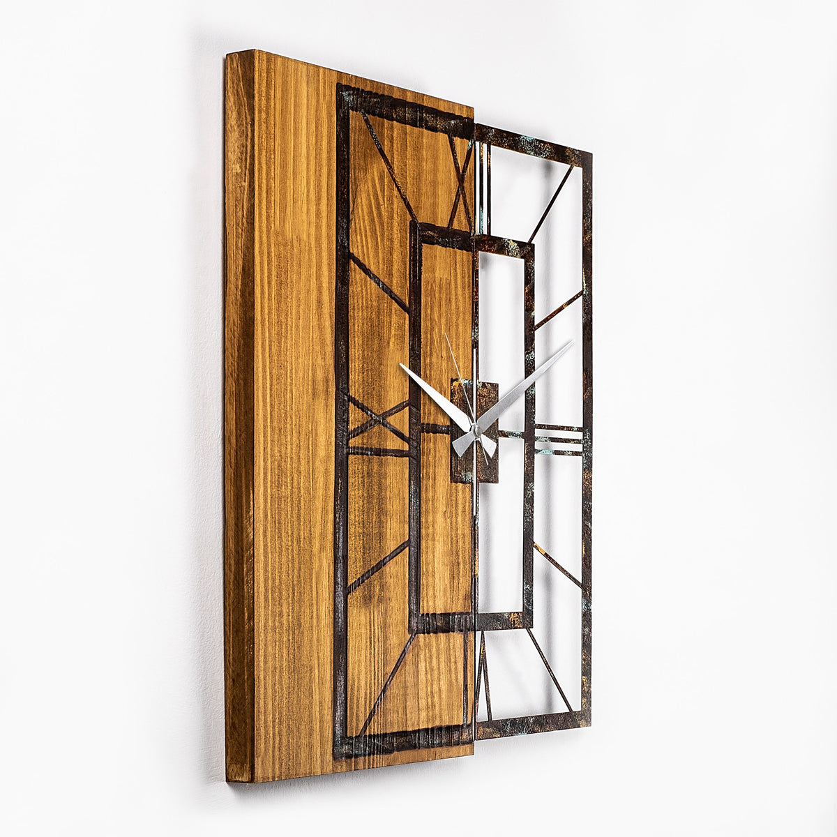 Ukrasni drveni zidni sat, Wooden Clock 37-A