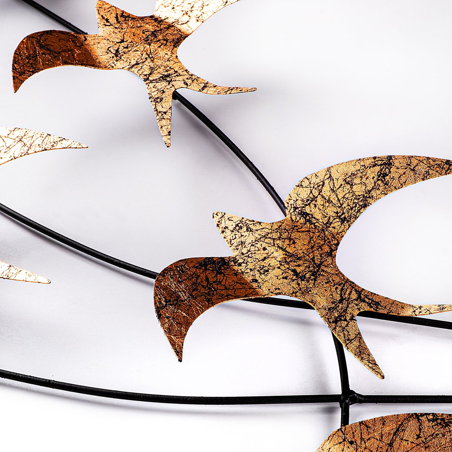 Metalna zidna dekoracija, Flock of Swallows 1