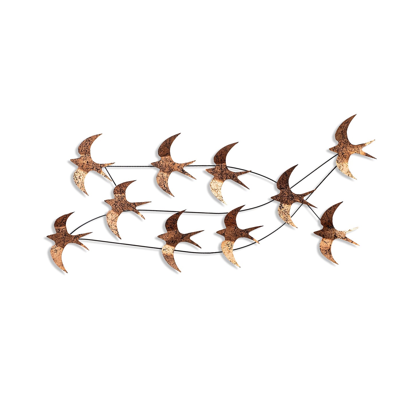 Metalna zidna dekoracija, Flock of Swallows 1