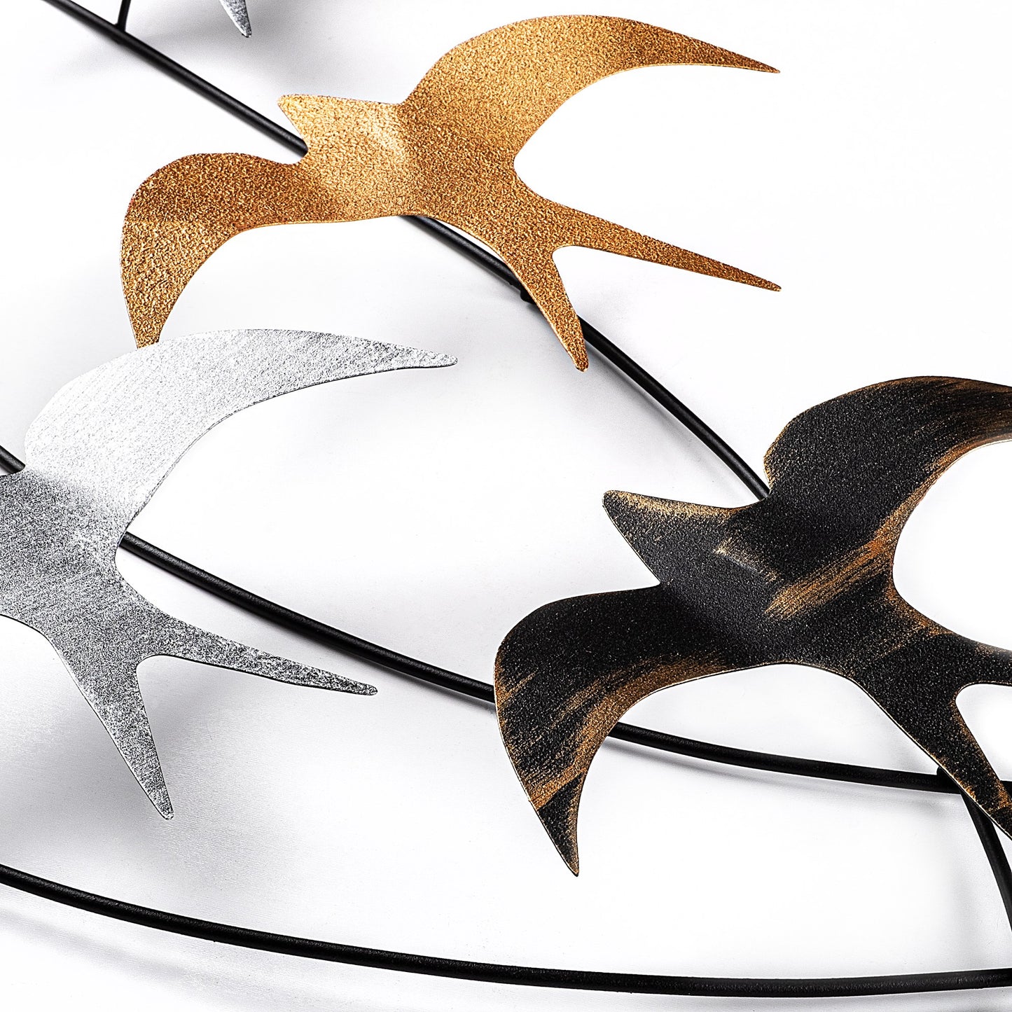 Metalna zidna dekoracija, Flock of Swallows 2