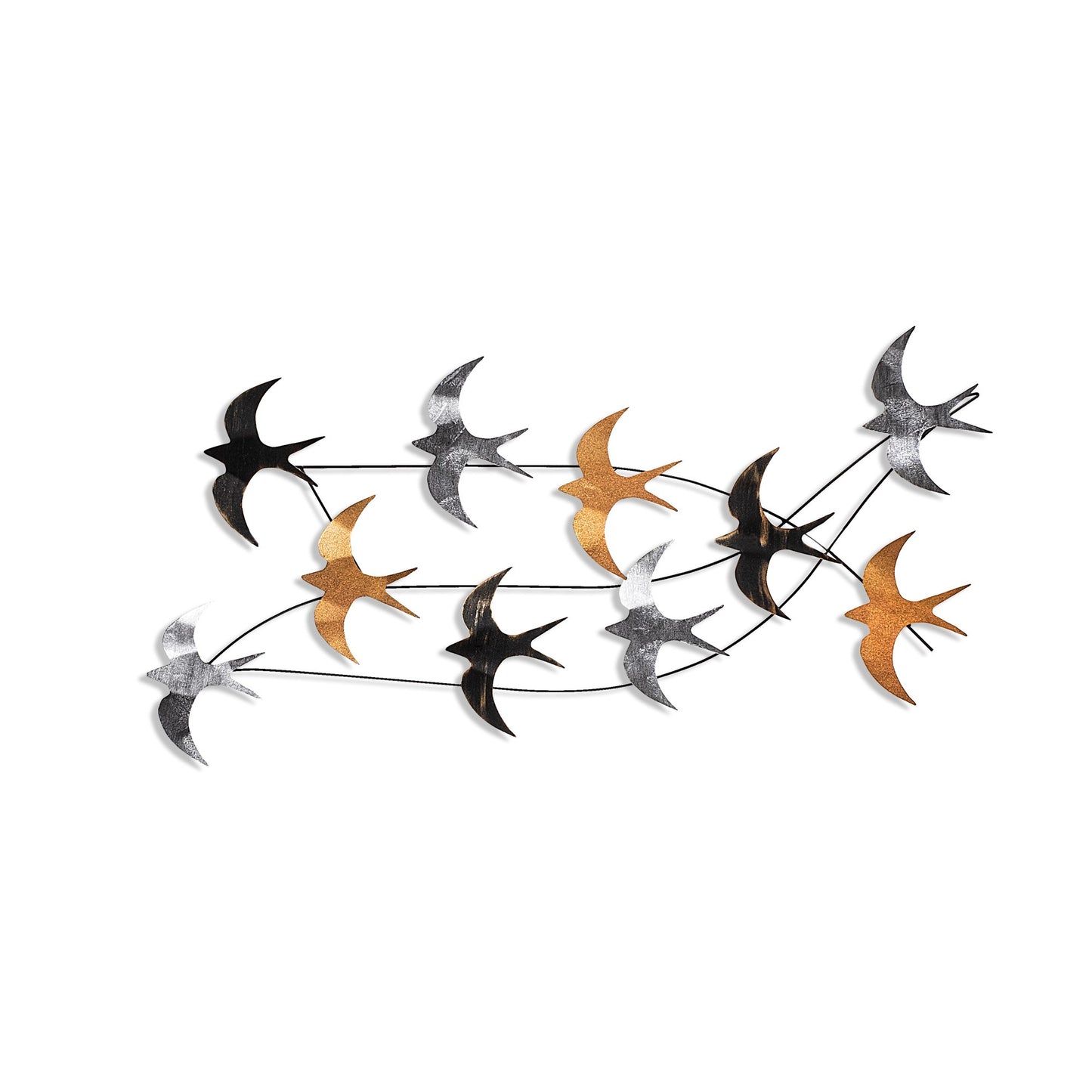 Metalna zidna dekoracija, Flock of Swallows 2