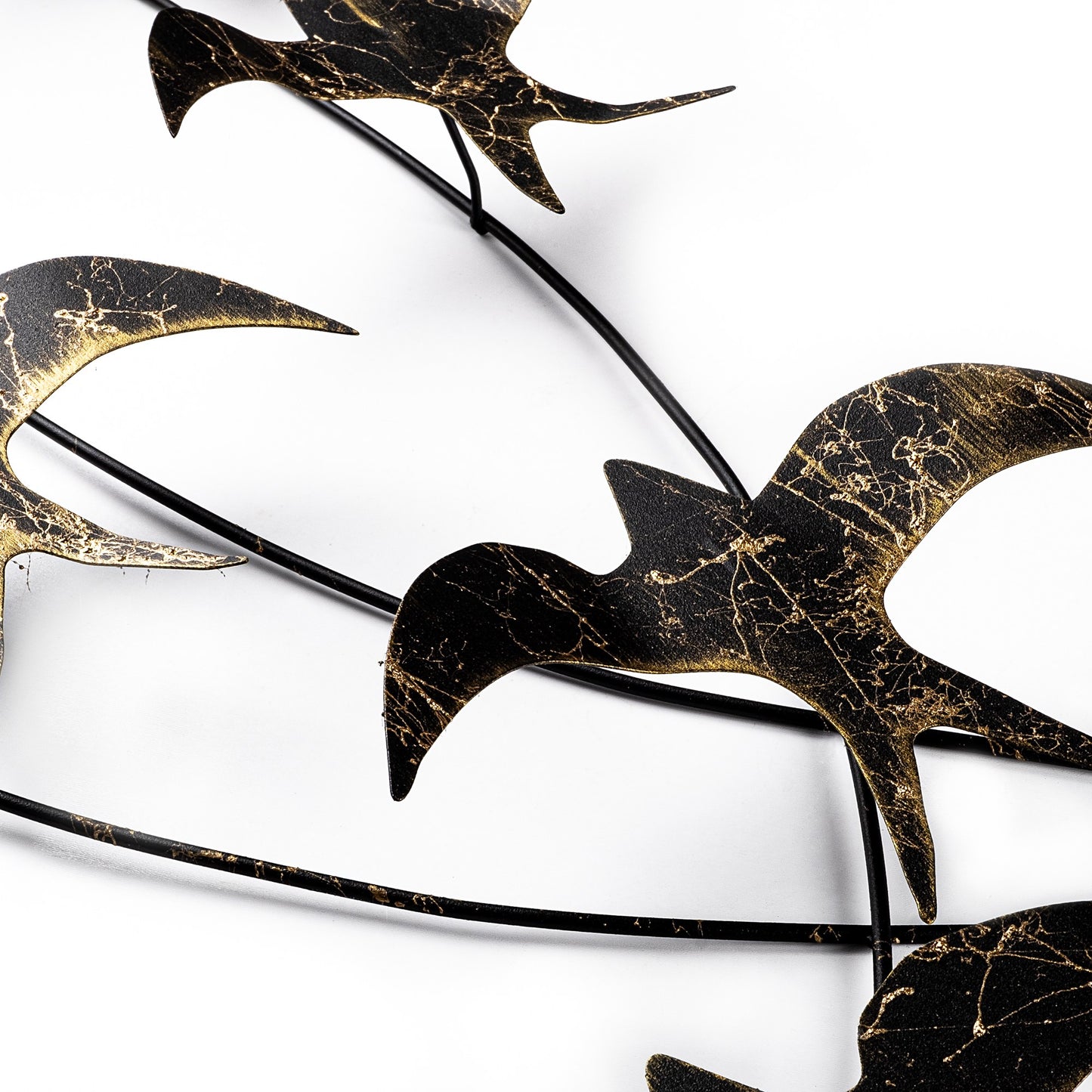 Metalna zidna dekoracija, Flock of Swallows 3