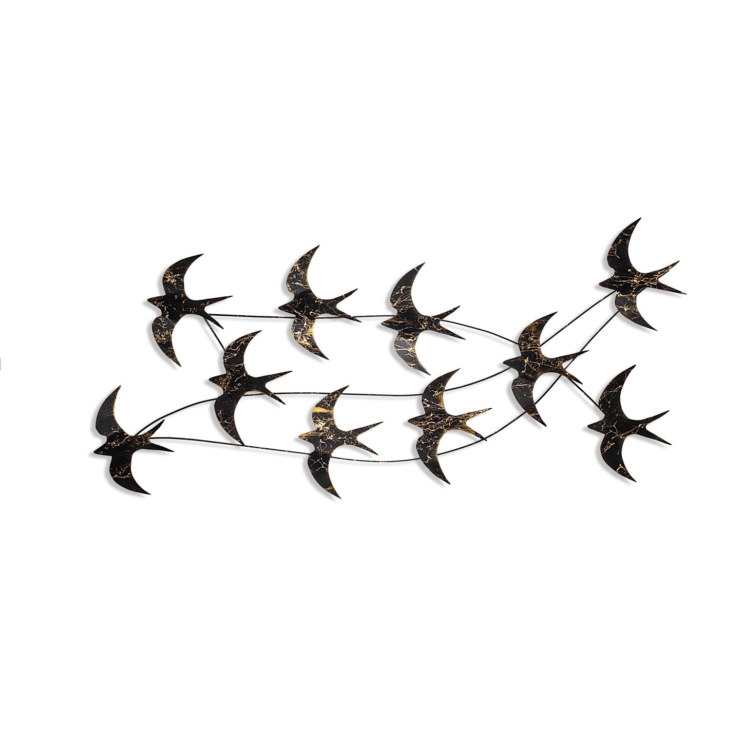 Metalna zidna dekoracija, Flock of Swallows 3