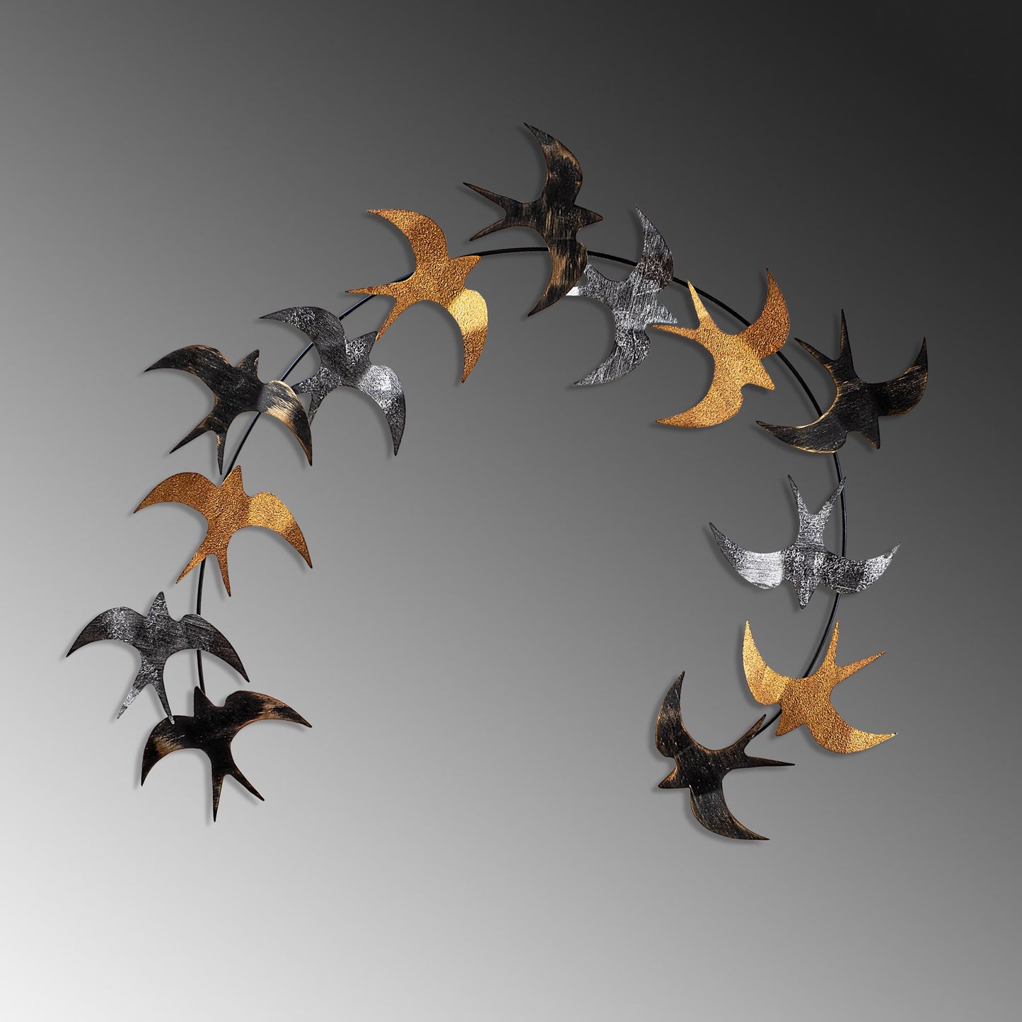 Metalna zidna dekoracija, Arc Flock 3