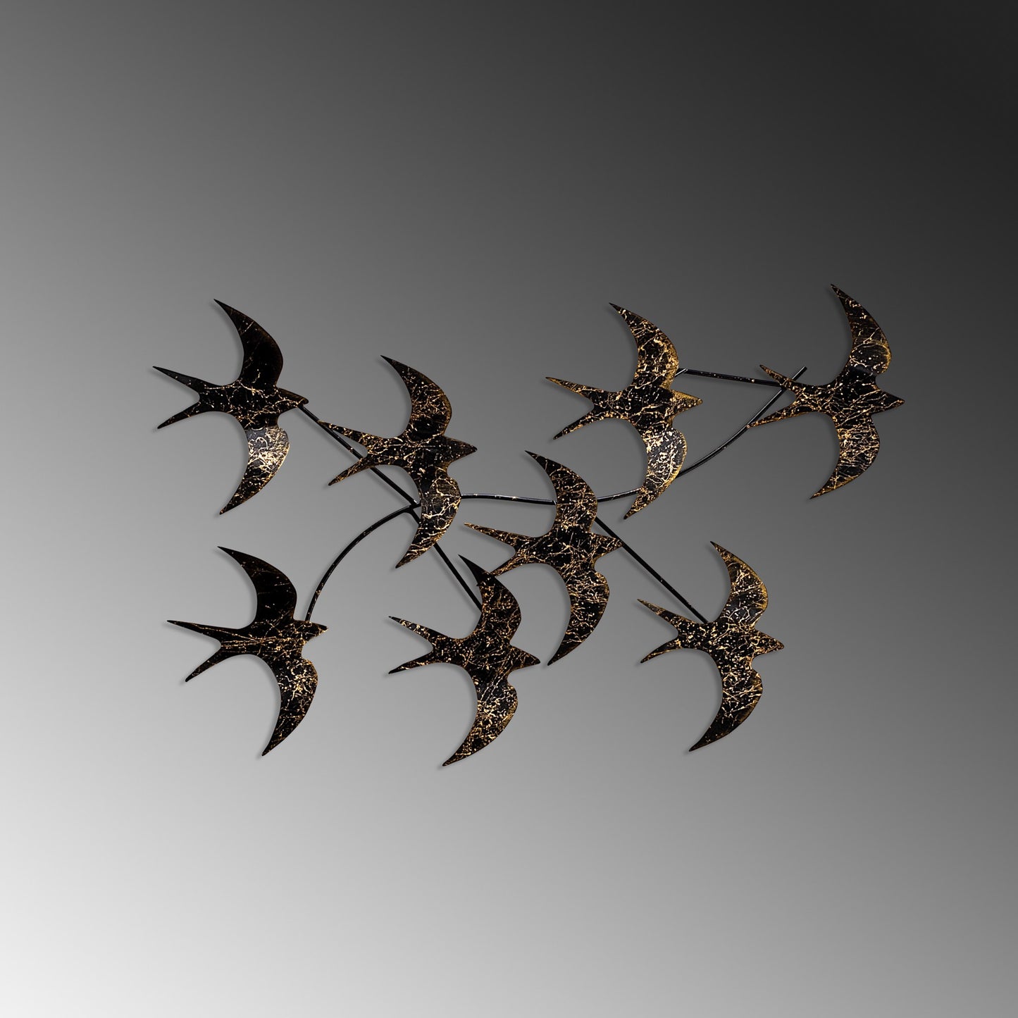 Metalna zidna dekoracija, Flying Birds 1