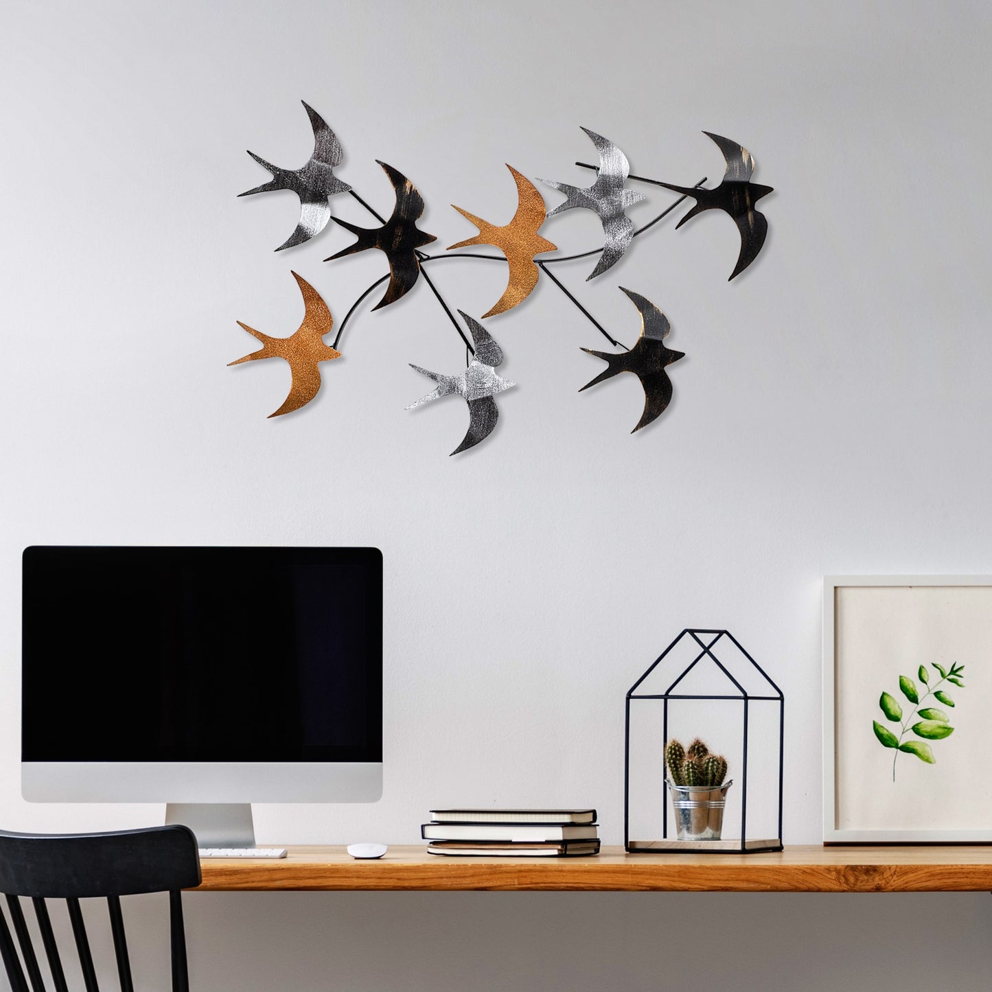 Metalna zidna dekoracija, Flying Birds 2