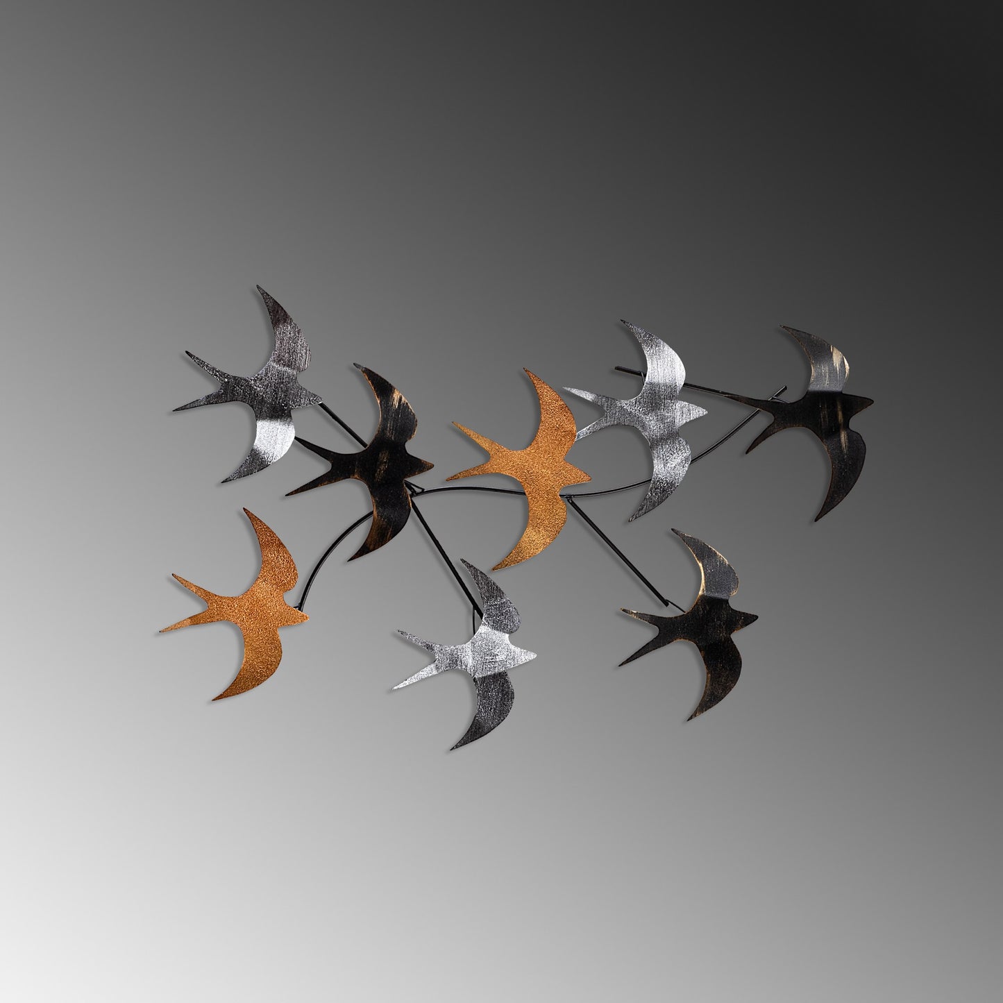 Metalna zidna dekoracija, Flying Birds 2