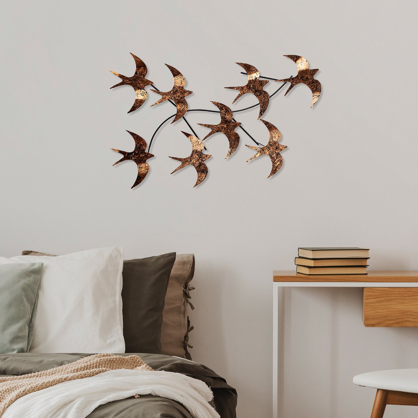 Metalna zidna dekoracija, Flying Birds 3