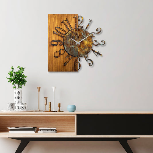 Ukrasni drveni zidni sat Wooden Clock 7-A