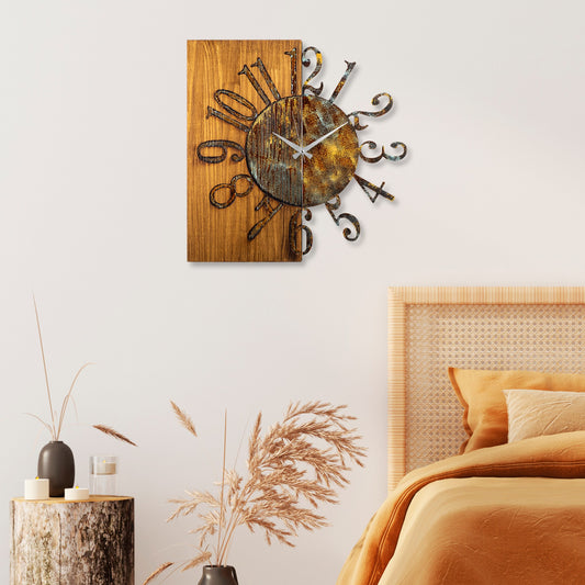 Ukrasni drveni zidni sat Wooden Clock 7-A