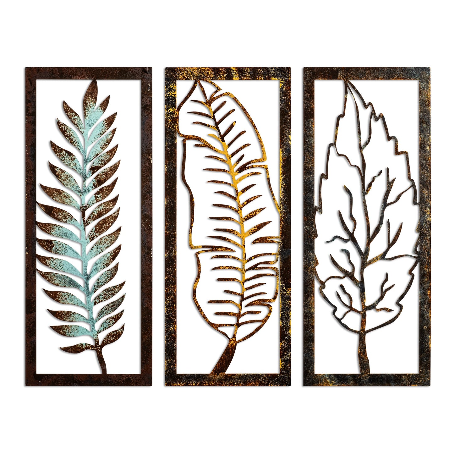 Metalna zidna dekoracija Leaf 35