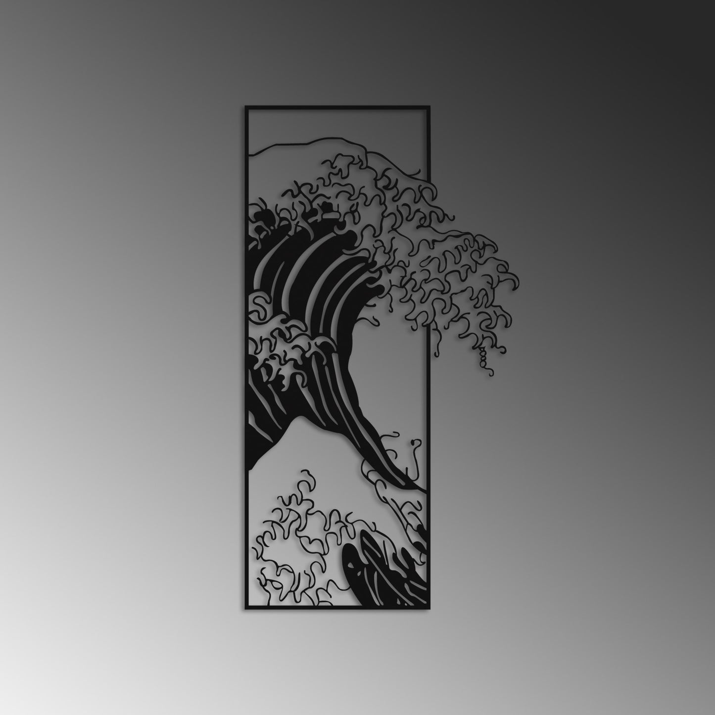 Metalna zidna dekoracija Waves 3