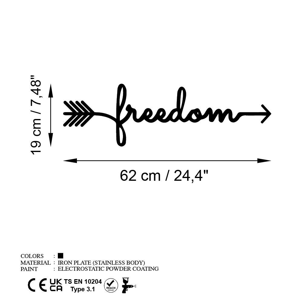 Metalna zidna dekoracija Freedom