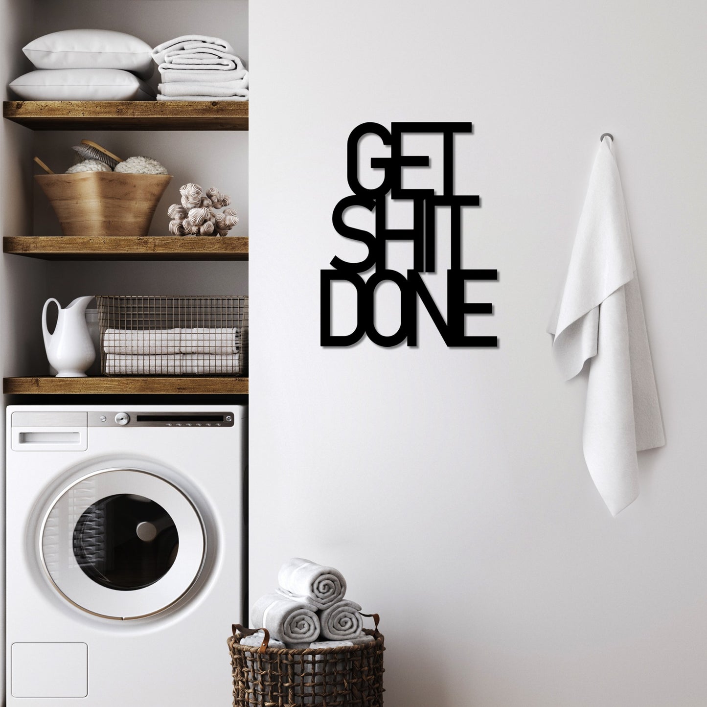Metalna zidna dekoracija Get Shit Done 15