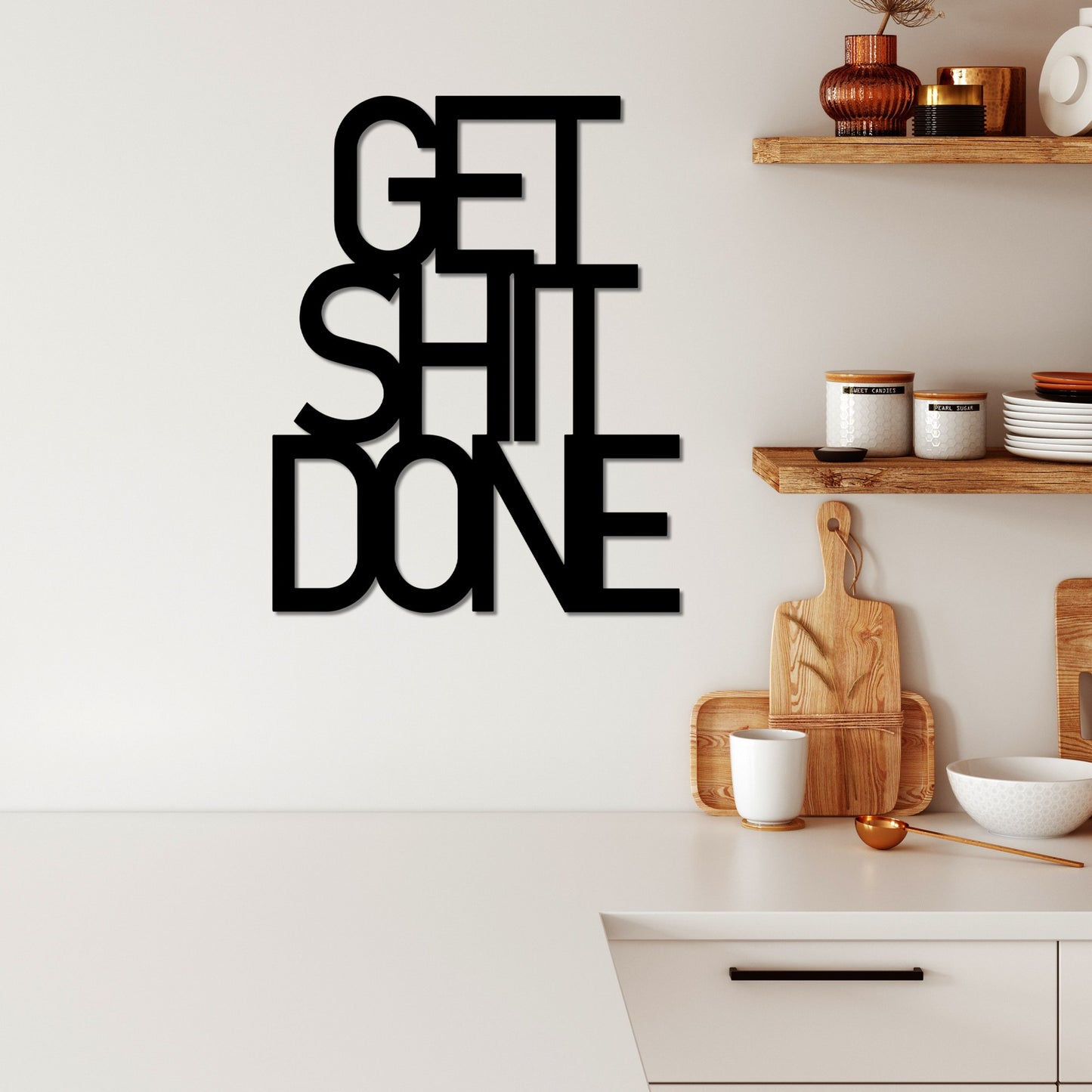 Metalna zidna dekoracija Get Shit Done 15