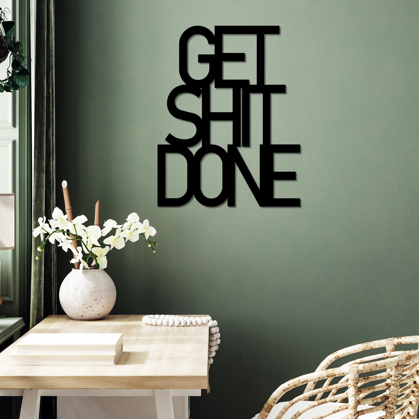 Metalna zidna dekoracija Get Shit Done 15